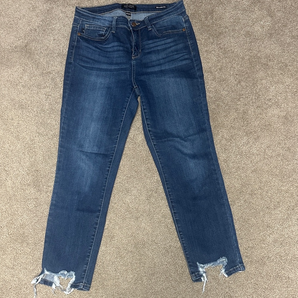 Women's Blue Distressed Jeans